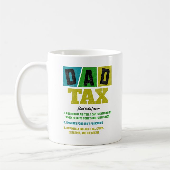 Skattedefinitionsfras för pappa är enkelt Fars dag Kaffemugg (Vänster)
