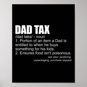 Skattedefinitionsfunktion Manar Fars dag Gift Papp Poster