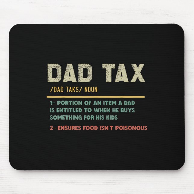 Skattedefinitionsfunktionär Fars dag Pappa Joke Musmatta (Framsidan)