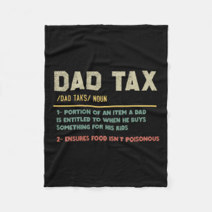 Skattedefinitionsfunny Fars dag Fleecefilt