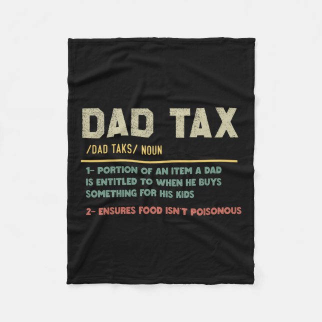 Skattedefinitionsfunny Fars dag Fleecefilt (Framsidan)