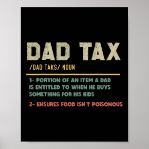 Skattedefinitionsfunny Fars dag Poster
