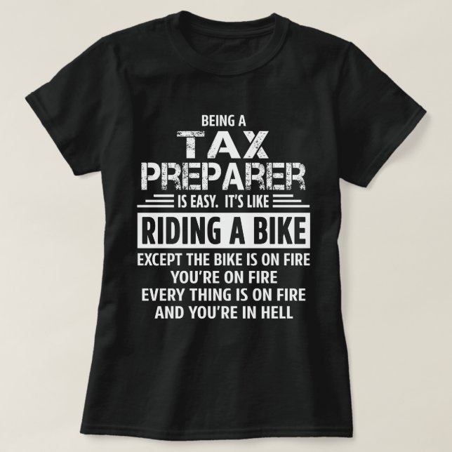 Skatteförberedare T Shirt (Design framsida)