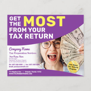 Skatteförberedelse (förberedare) Refund Flyer