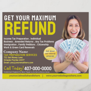 Skatteförberedelse (förberedare) Refund Flyer