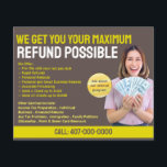 Skatteförberedelse (förberedare) Refund Flyer<br><div class="desc">Dessa professioneller som ägnar sig åt att ta tag i mallar för skatteförberedelser för anpassade är underbara för det lilla företaget för skatteförberedelser/skatterådgivning.</div>