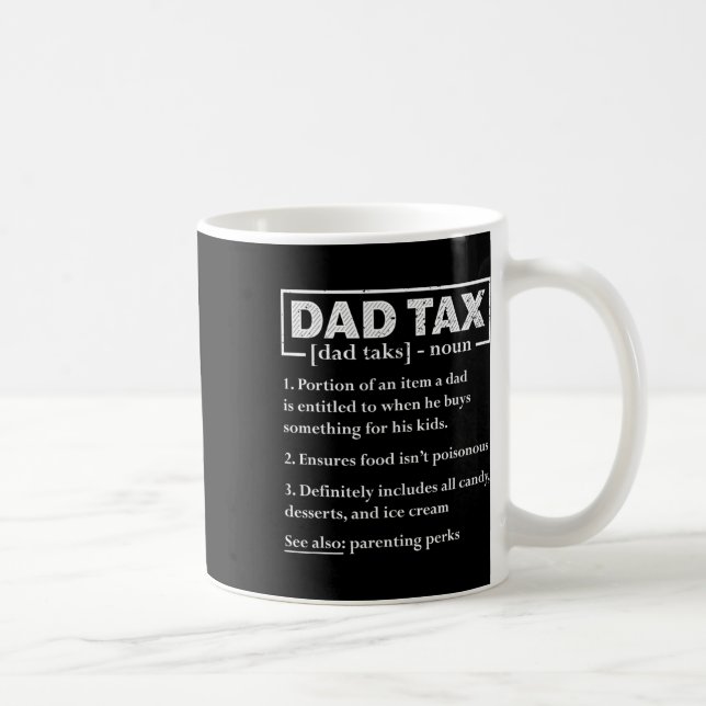 Skatteförmånlig Pappa-skattedefinition Fars dag Kaffemugg (Höger)