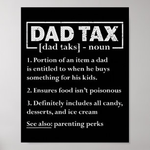 Skatteförmånlig Pappa-skattedefinition Fars dag Poster