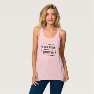 Skattejägare Dam Linne Tanktop Med Racerback