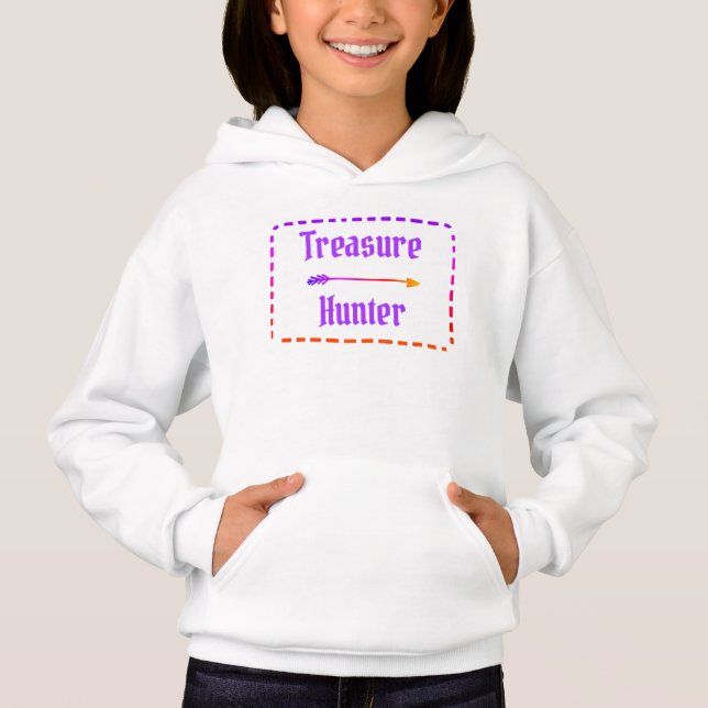 Skattejägare kul tjejers t-shirt (Framsida)