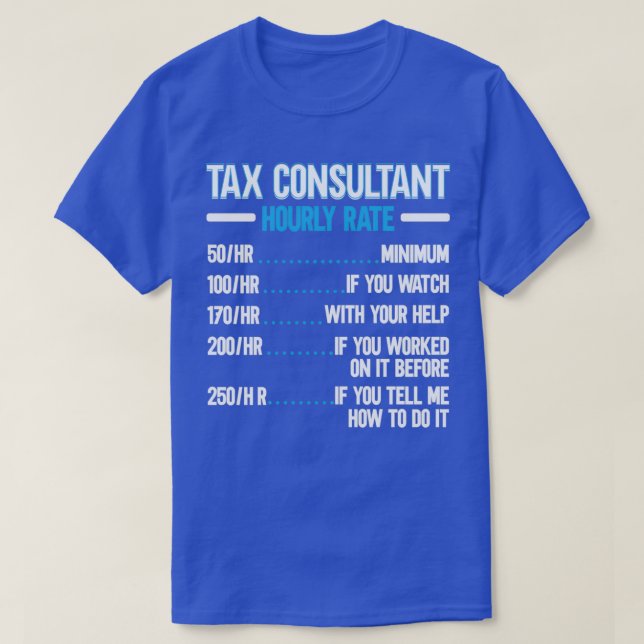 Skattekonsult, timtaxeringsår för räkenskapsförare t shirt (Design framsida)