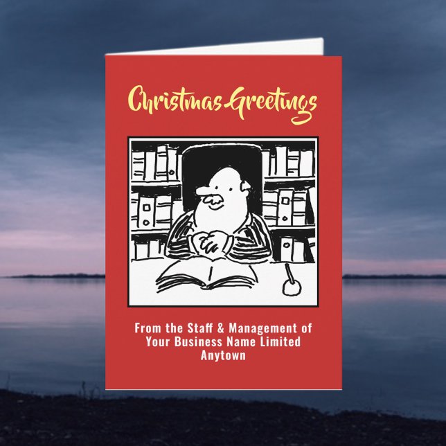 Skattekontoret eller revisorns julkort helgkort (Skapare uppladdad)