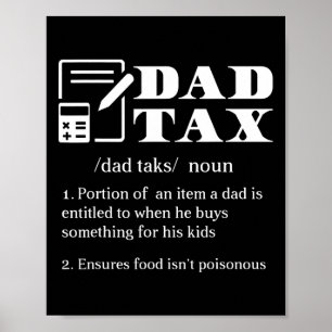 Skattelättnadstextitel för pappa poster