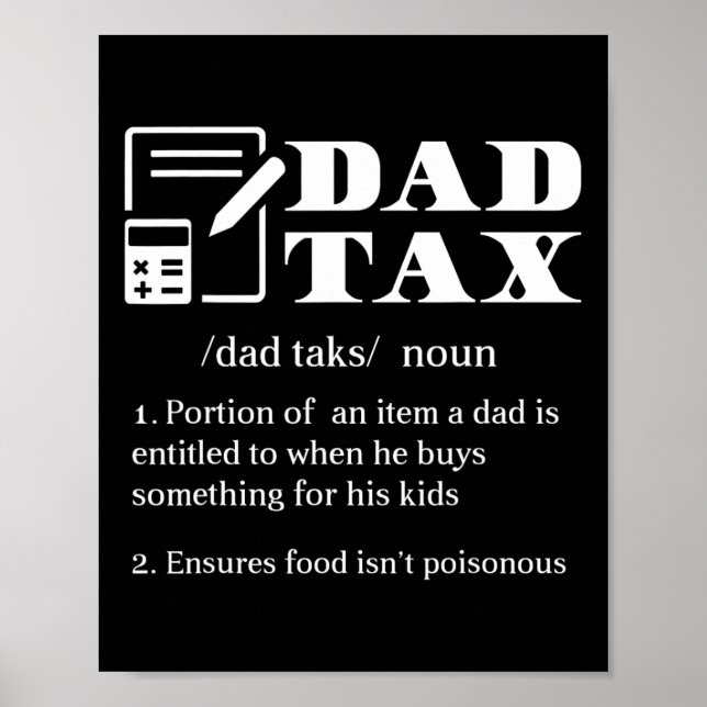 Skattelättnadstextitel för pappa poster (Framsidan)