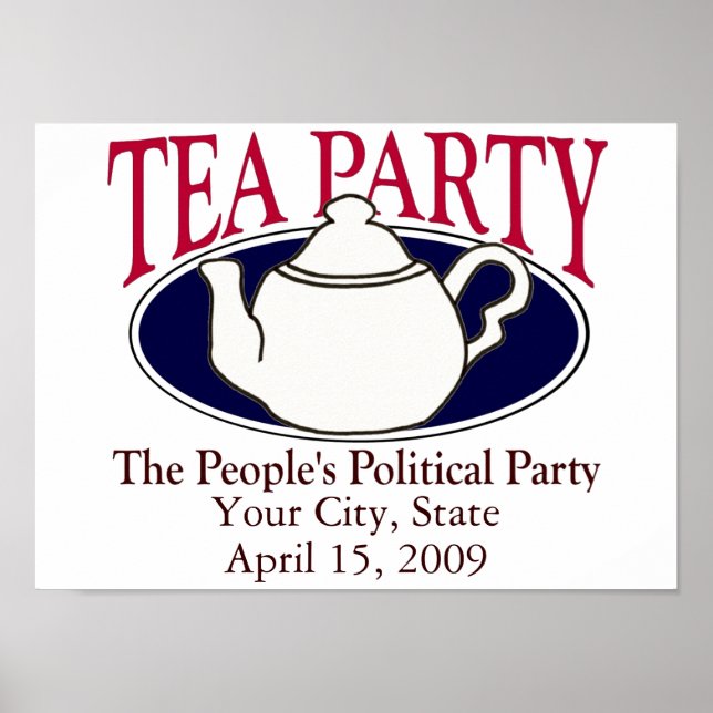 Skattemadagen i Tea Party poster (Framsidan)