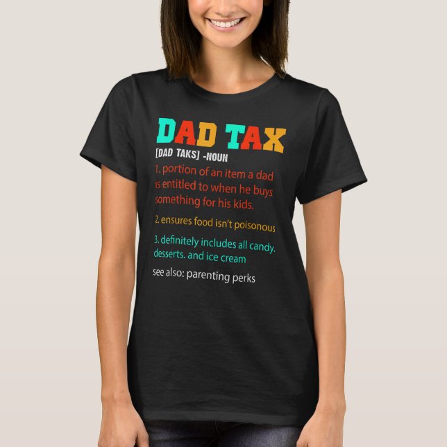 Skattemässig definition av Far i Pappa T Shirt (Framsida)
