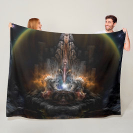 Skattenens väg Fraktal Fantasy Art av Xzendor7 Fleecefilt