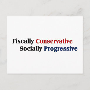 Skattepolitiskt Konservativ, socialt progressivt Vykort