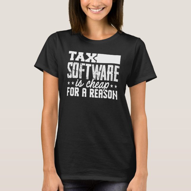 Skatteprogram Bokföringsbyrå Cpa Redovisningsekono T Shirt (Framsida)