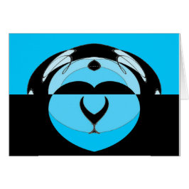 Skatter av blåtthavet hälsningskort