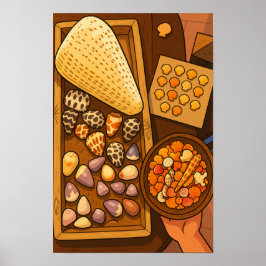 Skatter på bord poster