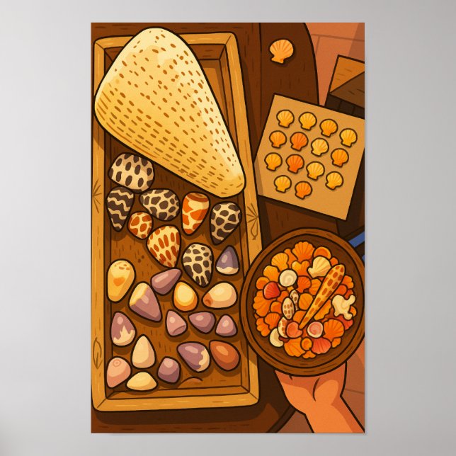 Skatter på bord poster (Framsidan)