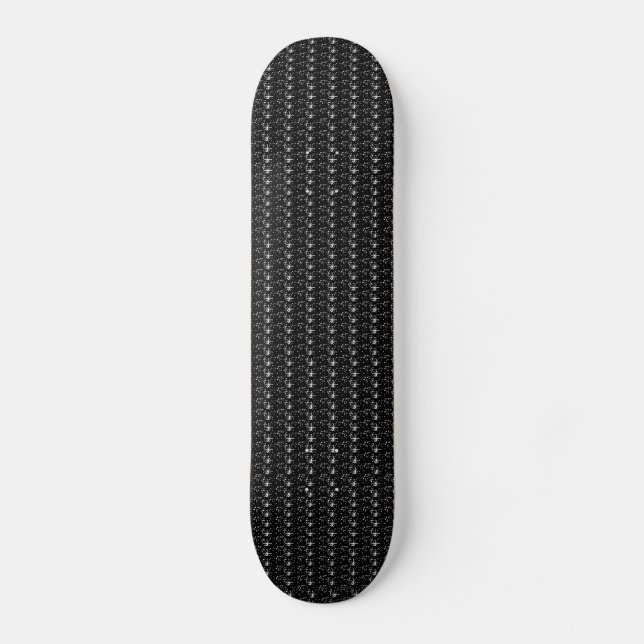 Skatteråd, Black Glitter Skateboard Bräda 19,5 Cm (Framsida)