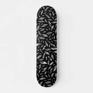 Skatterad svart och vit mini skateboard bräda 18,5 cm