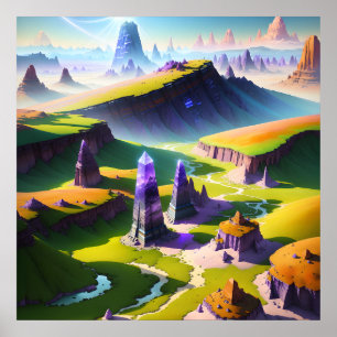 Skatterade Lilor - horisonter V2 Poster