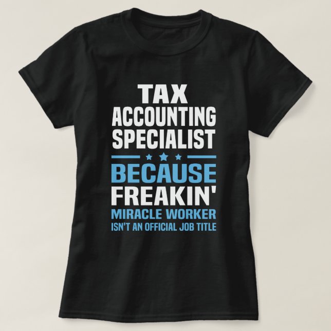 Skatteredovisningsspecialist T Shirt (Design framsida)