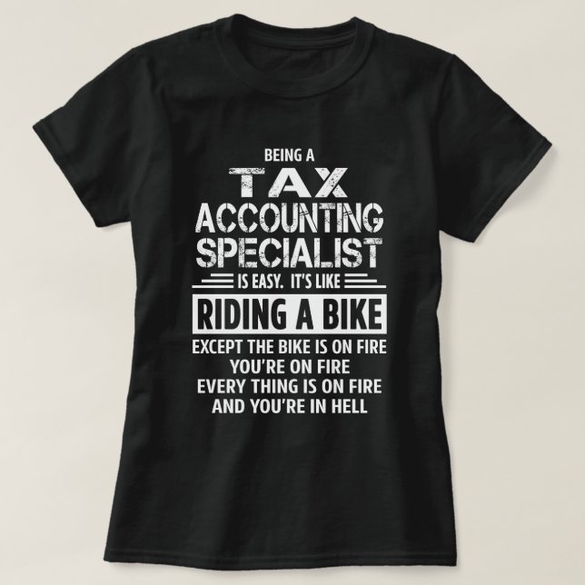 Skatteredovisningsspecialist T Shirt (Design framsida)