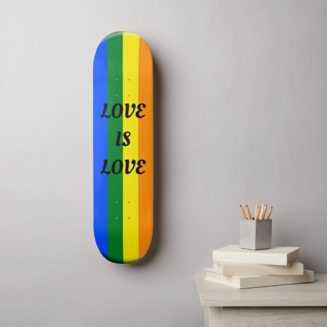 Skatterpapp för kärlek IS KÄRLEK Mini Skateboard Bräda 18,5 Cm (Väggkonst)