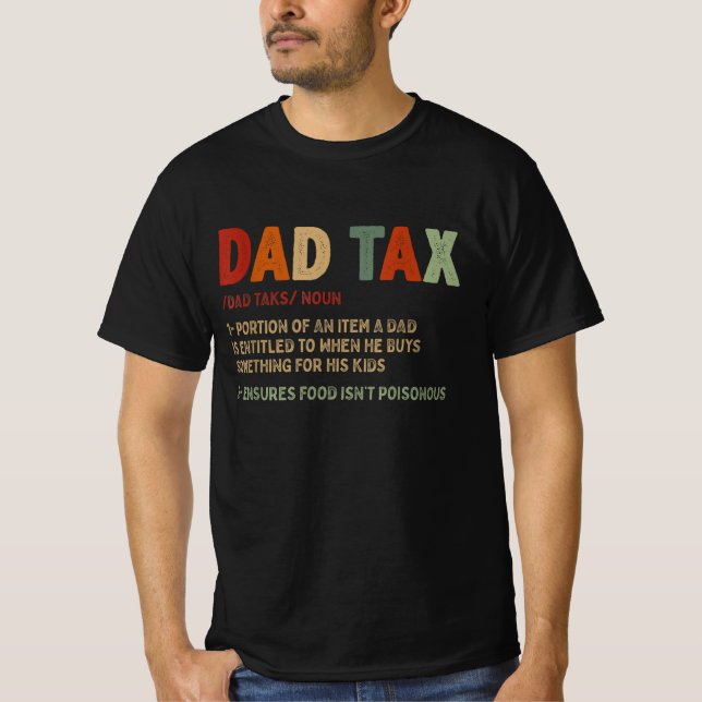 Skattesammanfattning för pappa - den berömda Retro T Shirt (Framsida)
