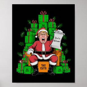 Skattesänkningar i jultomten Du är välkommen jul Poster