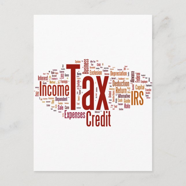 Skattesäsongen är här vykort (Framsida)