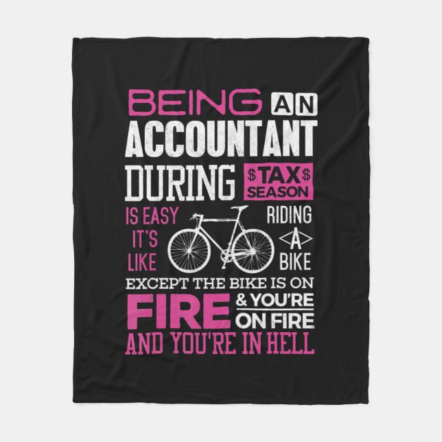 Skattesäsonger, CPA Accountant Tax Preparers Fire  Fleecefilt (Framsidan)