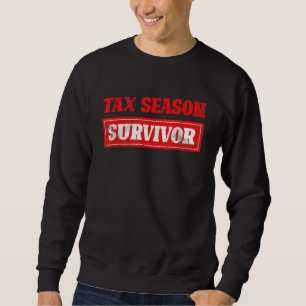 Skattesäsonsöverlevandeskattedeklaration Funny CPA Lång Ärmad Tröja