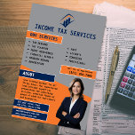 Skatteserviceföretag Flygblad<br><div class="desc">Vi introducerar vår affärsflygare för skattetjänster! Tittar ni ett enkelt och effektivt sätt att främja era skattetjänster? Titta inte längre! Våra professionellt designade flygresenärer är perfekten verktyg för att locka till sig potentiella kunder och få din skatteverksamhet att framträda. Beordra våra skatteuppbärare i dag och ge att ditt skatteföretag ska...</div>