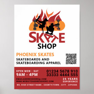 Skatteshop, skateboardreklam poster