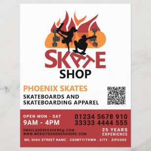Skatteshop, skateboardreklam reklamblad