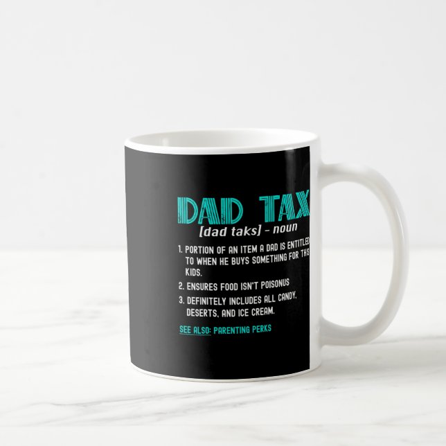 Skattesport Funny Pappa-skattedefinition Fars dag Kaffemugg (Höger)