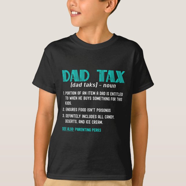Skattesport Funny Pappa-skattedefinition Fars dag T Shirt (Framsida)