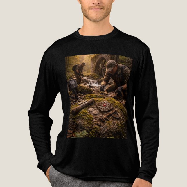 Skattjägare Metalldetektor T Shirt (Framsida)