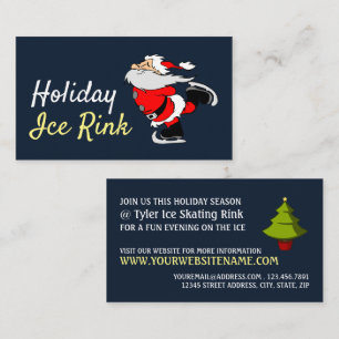 Skattomten, Helgdag Ice Rink, festhändelse Visitkort