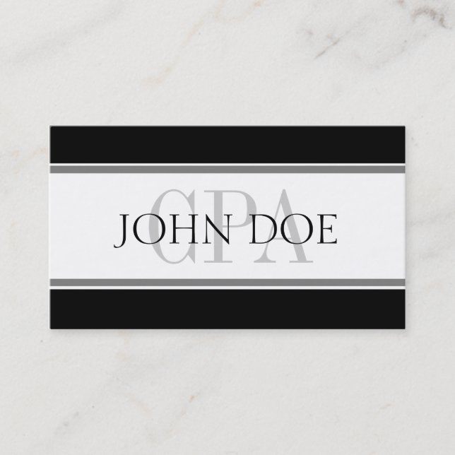 Skattrevisorn görar randig CPA W/W Visitkort (Framsida)