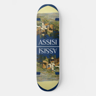 Skattskivor för Italien av Vintage resor Assisi Skateboard Bräda 21,5 Cm