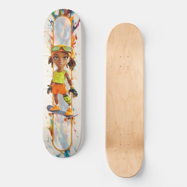 Skattskivor Mini Skateboard Bräda 18,5 Cm (Framsida)