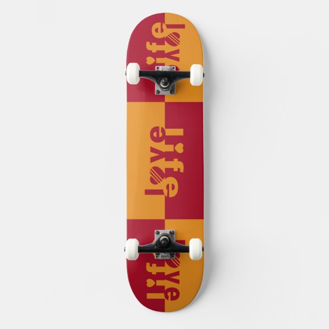 Skattstyrelser i KÄRLEK Life Mini Skateboard Bräda 18,5 Cm (Framsida)