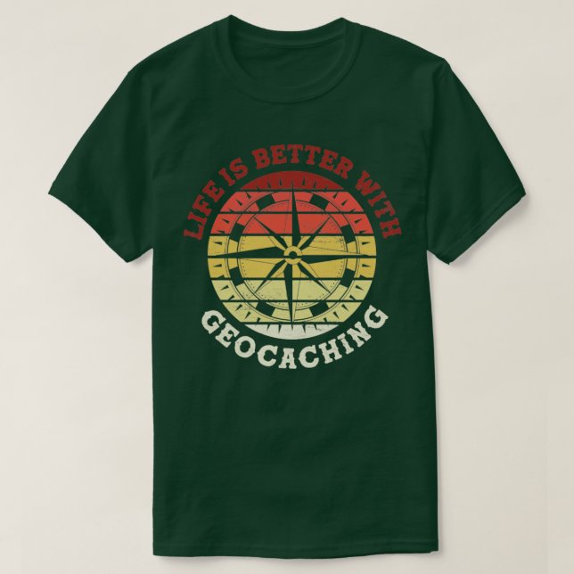 Skavagerjakt på Geocacher Livet är bättre med Ge T Shirt (Design framsida)
