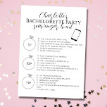 Skavenger Hunt Bachelorette Party Photo Game Kort<br><div class="desc">Bachelorette scavenger-jakt är perfekt-aktivitet för bachelorette Party/hen party. Den här sökningen är en mall som du kan redigera alla texter för att göra den unik. Klicka - personalisera - för att lägga till din anpassning.</div>